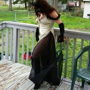 Green /Black Greek goddess gown size 8/10